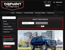 Tablet Screenshot of defiantmotorsports.com